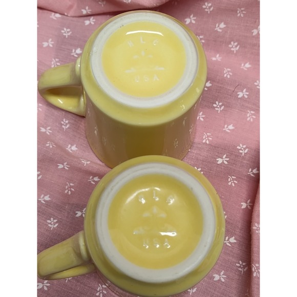 Vintage RLC Yellow Restaurant Ware Coffee Mugs (2) - Picture 13 of 15